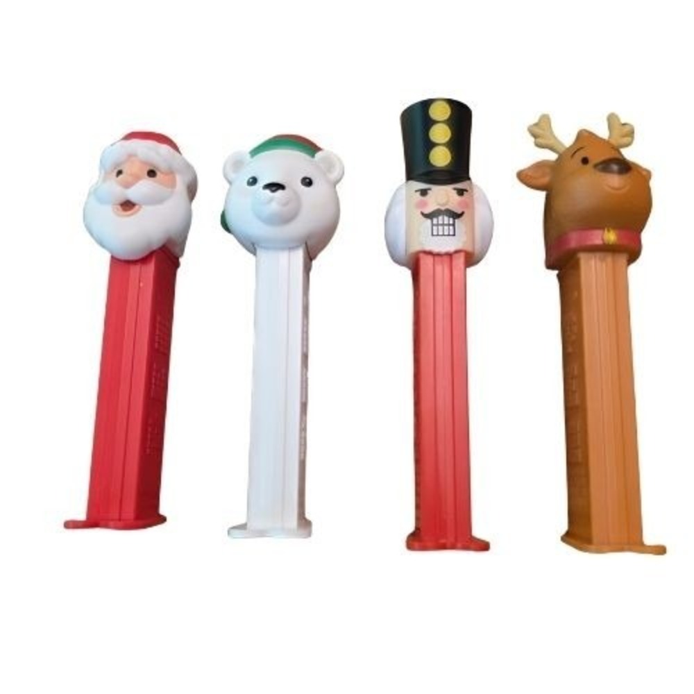 PEZ Christmas Holiday Dispenser Lot of 4 Santa‎ Polar Bear Nutcracker Reindeer